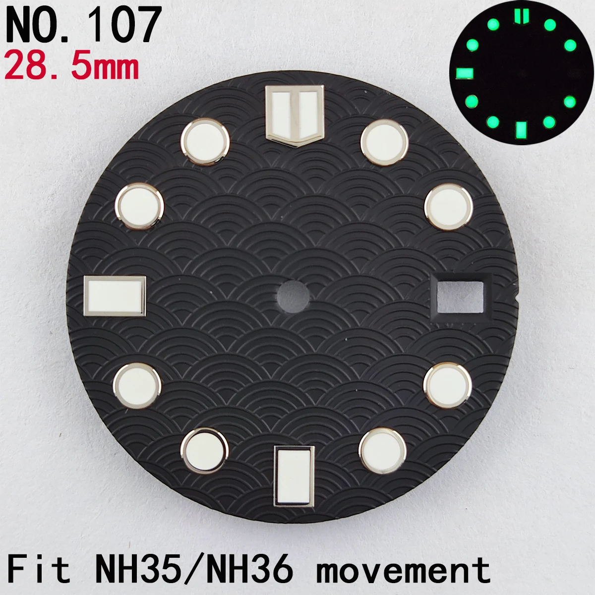 28.5mm nh35 dial watch dial NH35 case hand nh36 dial custom logo NH35 case NH36 case nh35 sports watch accessories parts