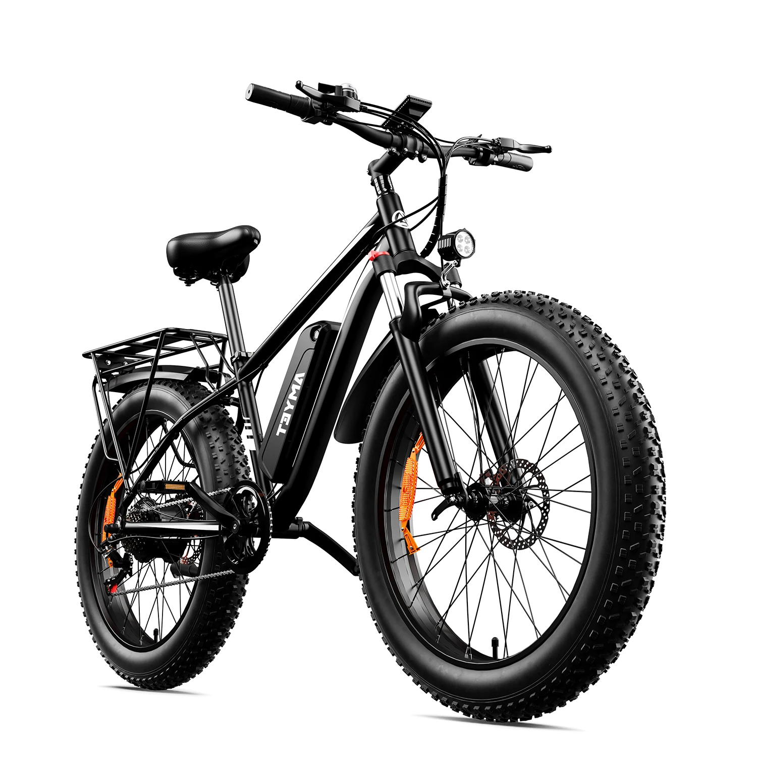 Bicicleta eléctrica AMYET EB26 para adultos Bicicleta eléctrica de 1000W 48V 15Ah Bicicleta eléctrica de montaña con neumáticos gruesos de 26" 28mph Bicicleta eléctrica con doble amortiguador