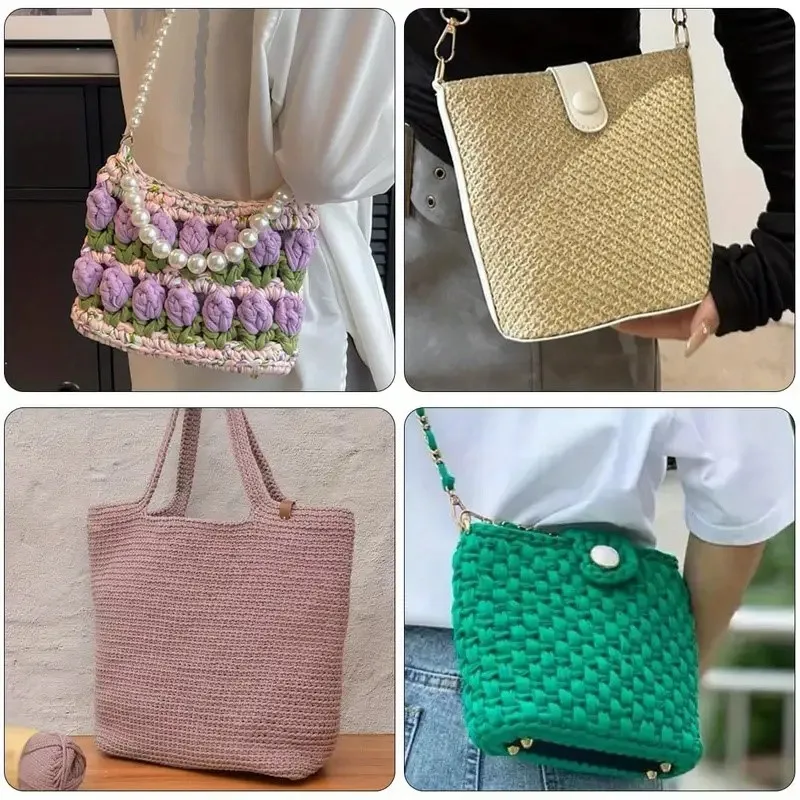 

1/5PCS High Quality Oval Round Bottom - Leather Bag Accessories For DIY Crochet Projects