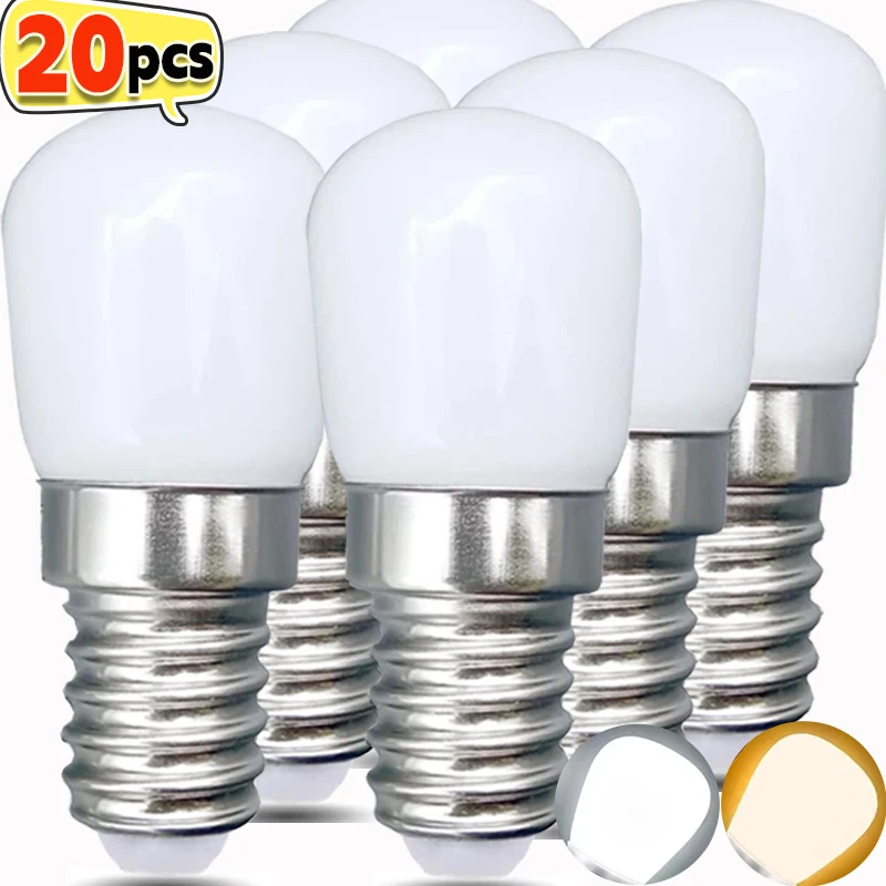 1/20PCS LED Light Bulbs Refrigerator Lamp Mini Night Lights Refrige Cabinet Display Lamps LED Spotlight Home Decor E14 E12 220V