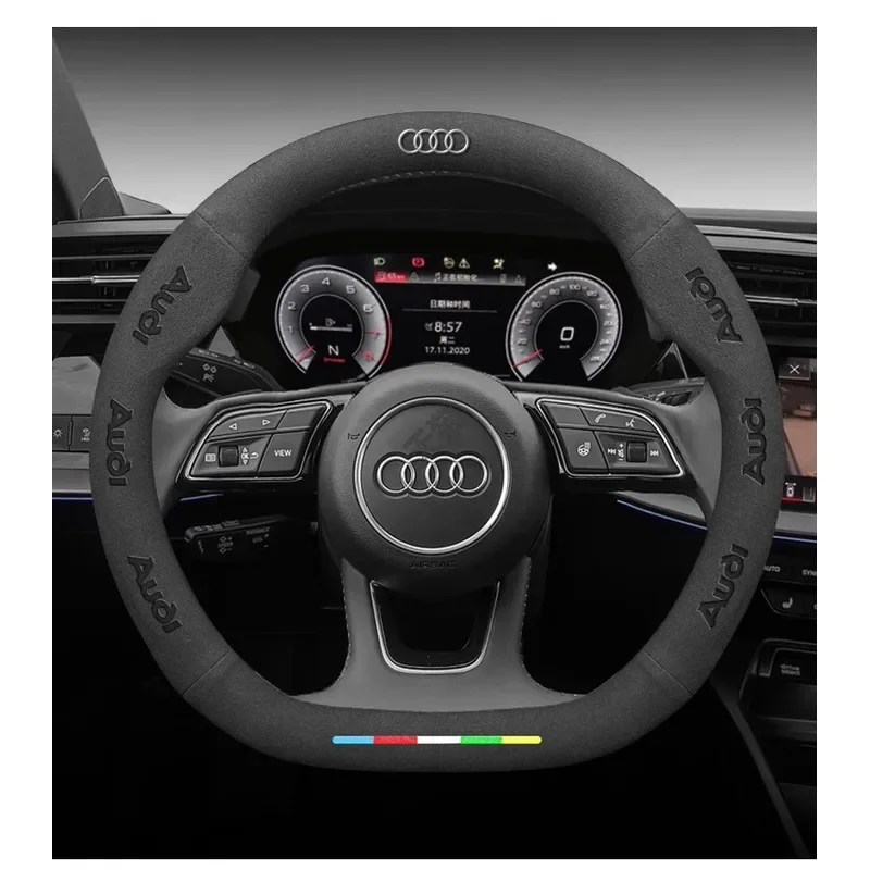 

Car Steering Wheel Cover For Audi ABT A1 A2 A3 A4 A5 A6 A7 A8 Q2 Q3 Q4 Q5 Q7 Q8 TT RS3 RS4 RS5 RS6 RS7 S3 S4 S5 S6 S7 S8 S line