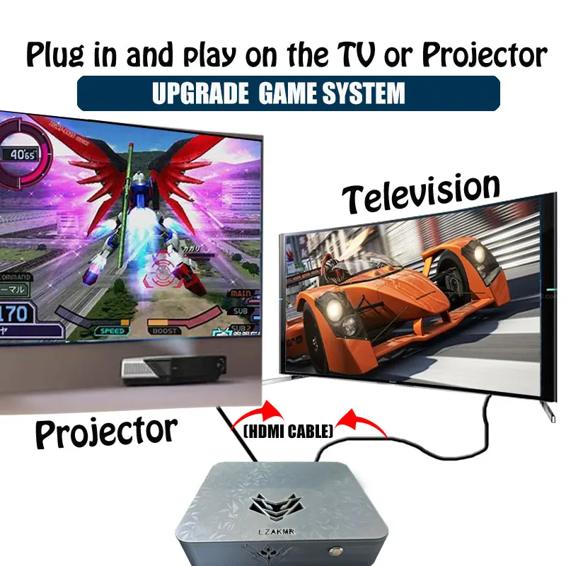 LZAKMR nouvelle mise à niveau AK1 Pro boîte de jeu double système Windows11 2 to système de jeu 99999 + jeu pour PS2 PS3 WII SS GAMECUBE Sega Saturn