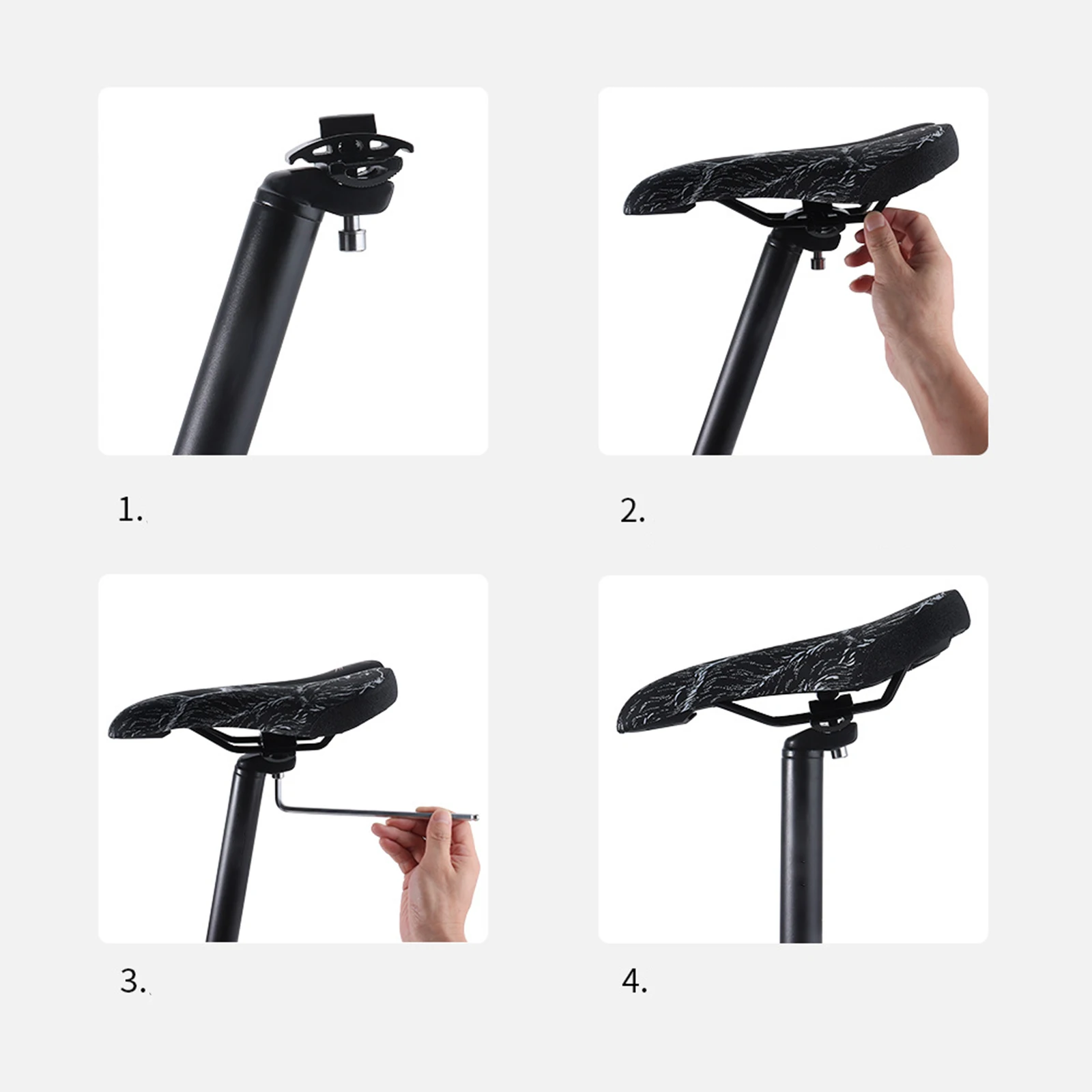 PVC Leather Breathable Road Outdoor Bike Seat Comfortable Bicycle Seat for Men & Women, Bike Saddle for BMX, MTB & Road