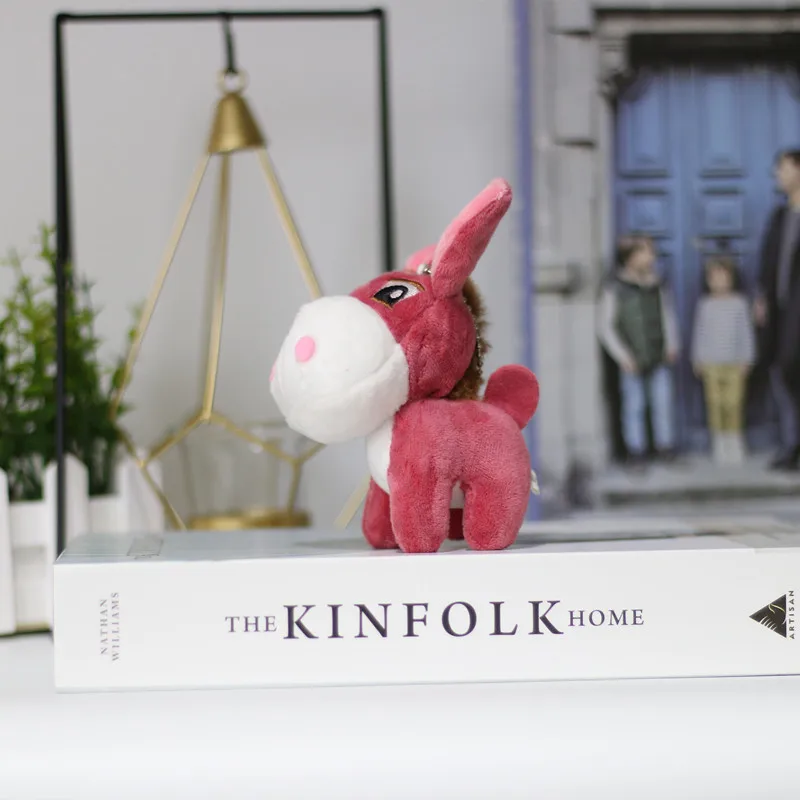 الحصان الصغير الطفل المفاتيح ألعاب من نسيج مخملي الحصان دمية زودياك المفاتيح كبير رئيس الحصان المفاتيح الحلي عطلة عيد ميلاد هدية الكريسماس #4