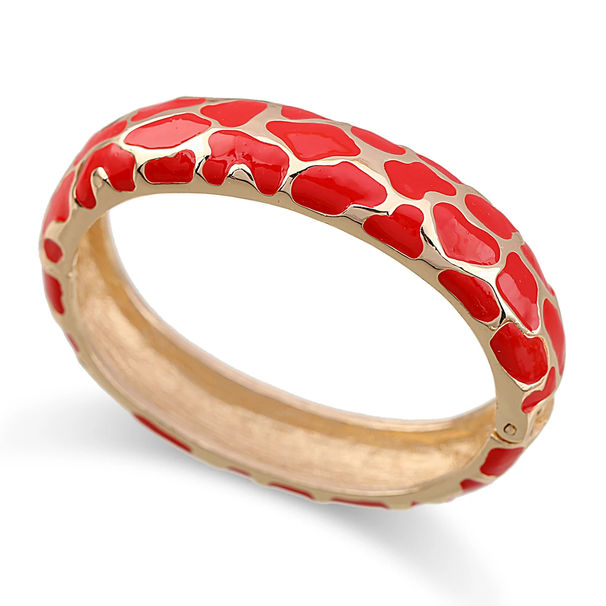 New All Seasons Women's Snakeskin Shape Stack Bangle Handmade Enameled Colorful Bracelet Statement Chunky Luxury Cuff Bracelet