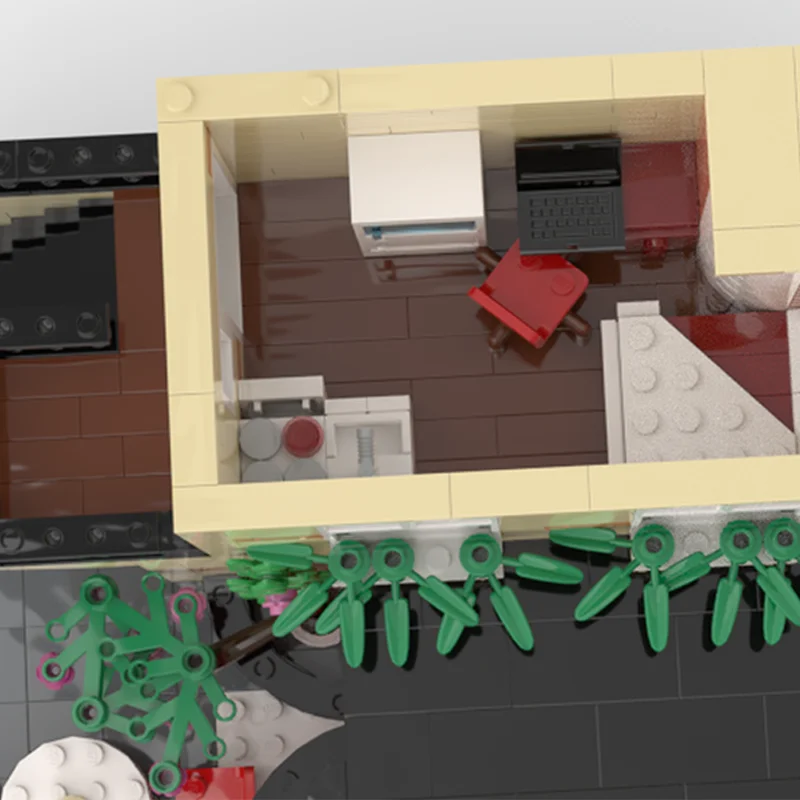 クリエイティブモジュラービルディングシリーズ MOC ピザコーナーモデルレンガ教育 DIY 組み立ておもちゃ子供の大人の誕生日ギフト