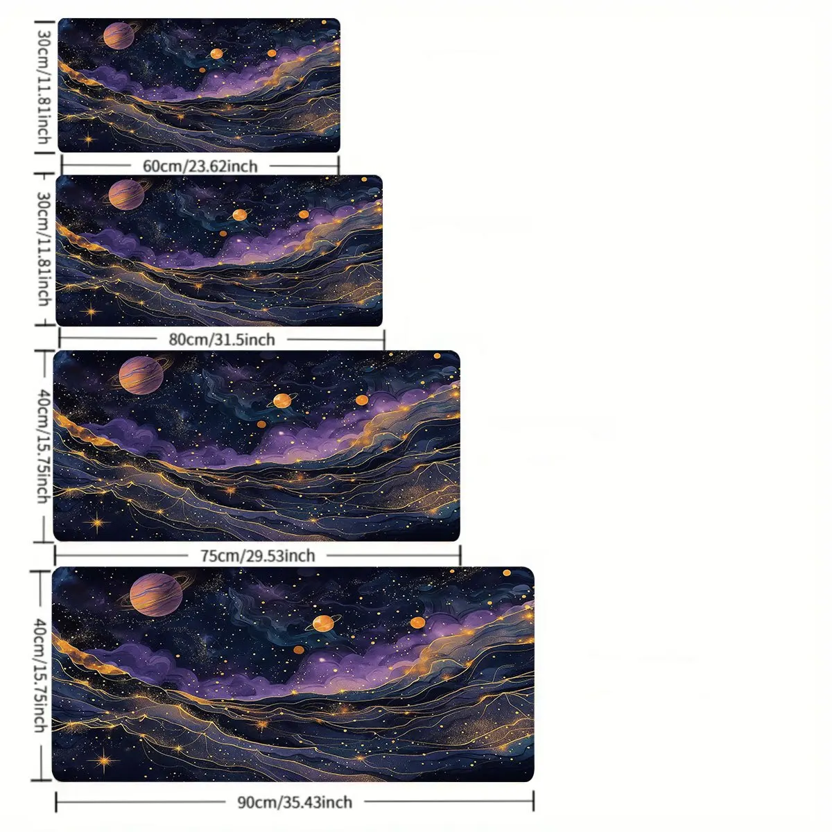 Mouse pad de borracha Galaxy Planet, XXL grande, antiderrapante e lavável, acessório de mesa de escritório para computador de alta qualidade