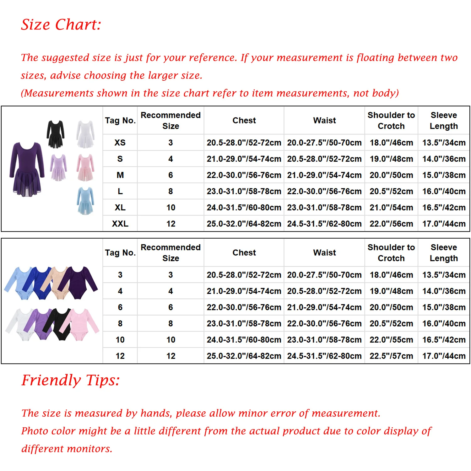 Girls Ballet Leotard Dance Dress Gymnastics Leotard Long Sleeve Kids Competition Training Wear Ballerina Fairy Party Dancewear