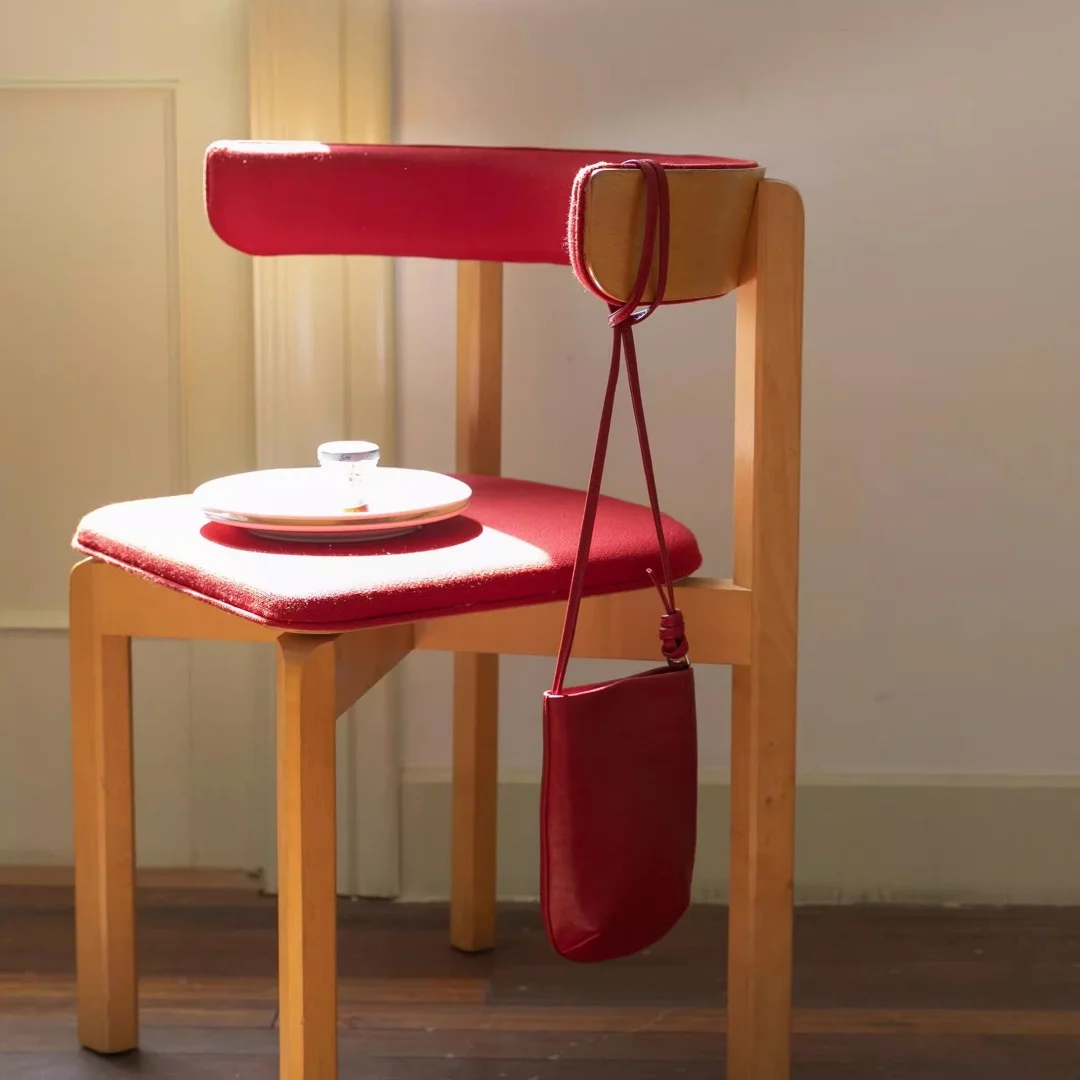 New Retro Ankara Red Crossbody Bag Niche Design High-End Phone Bag Versatile Doudou Bag Small Square Bag Holiday Gift Luxury