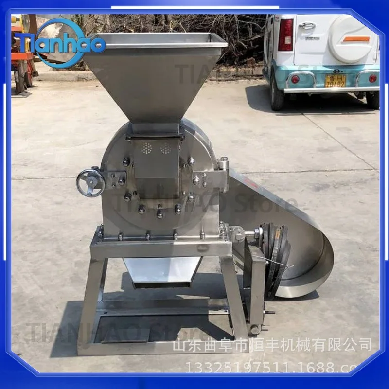Stainless Steel Grain Grinder for Rice Millet Glutinous Rice Puffed Corn Rock Sugar Salt Powder Making Machine