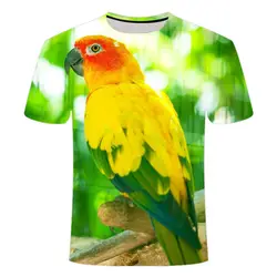 Summer Parrot 3D Printed T-Shirts Men Women Casual Fashion Streetwear Oversized Short Sleeve T Shirt Male Tees Tops Man Clothing