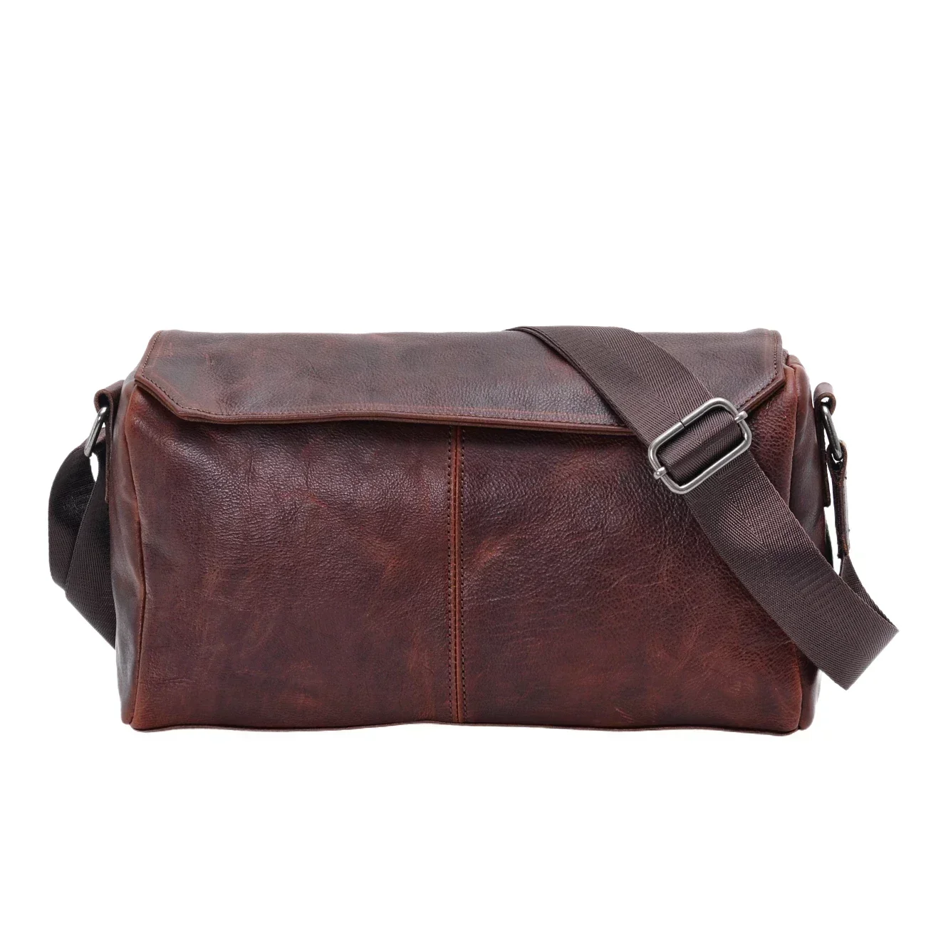 Men's Vintage Style Shoulder Bag Plant Tanned Cowhide Crossbody Bag for Casual Business Crossbody