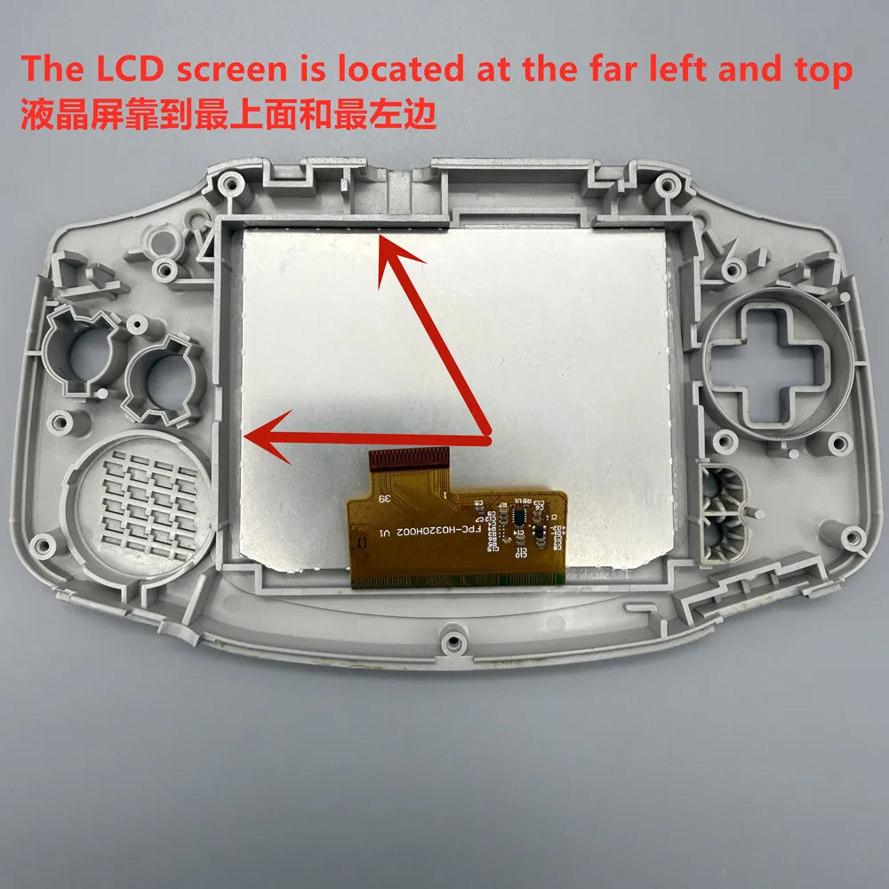 شاشة LCD عالية الدقة IPS بالحجم الأصلي لعام 2025 لـ Gameboy Advance GBA. تدعم عرض وضع البكسل