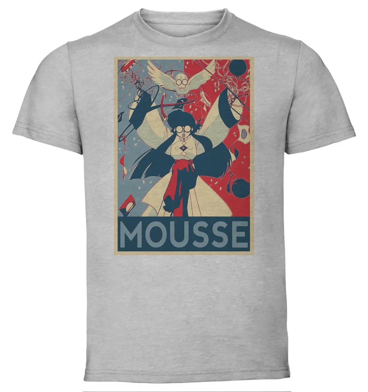 T-Shirt Unisex Grey Propaganda Ranma Mousse