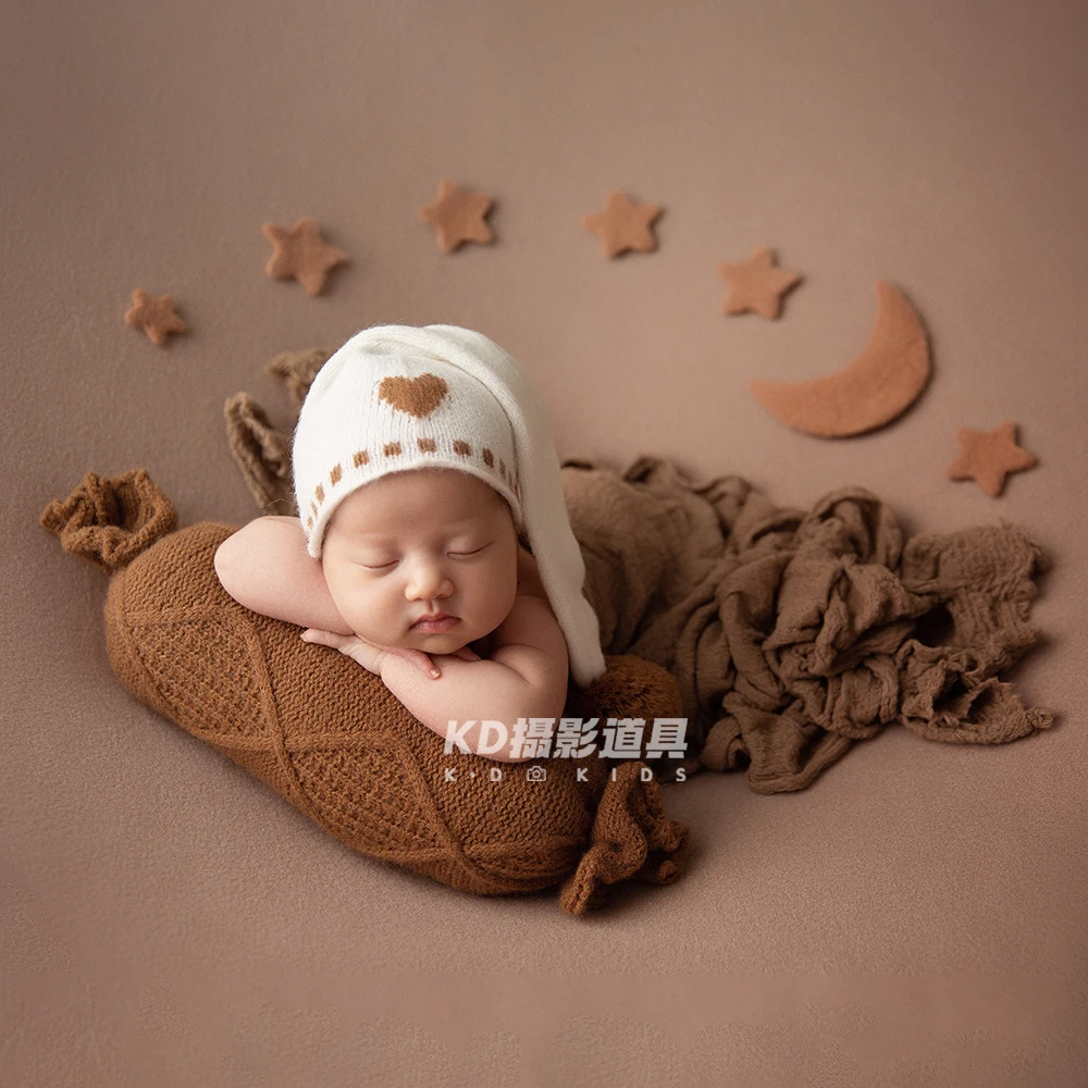 Photography for Newborn Props Accessories Solid Color Handmade Wool Felt Stars+Moon Studio Baby Creative Photo Decoration Props