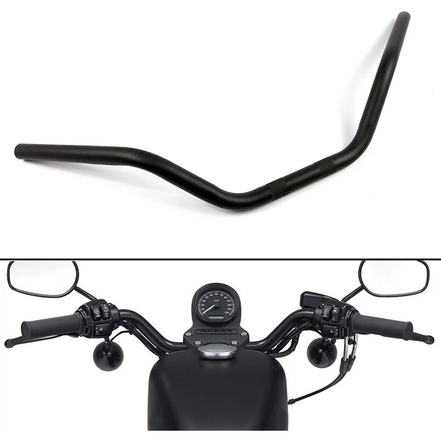 

Motorcycle Hanger 1 inch 25mm Ace Cafe Racer Clubman Handlebar Handle bars handlebars Bar compatible with Harley Sportster XL88