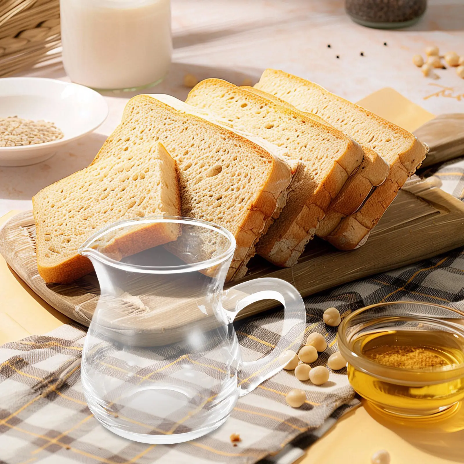 6Pcs Small Glass Creamer Pitch - Dispenser Coffee And Tea 评论和价格