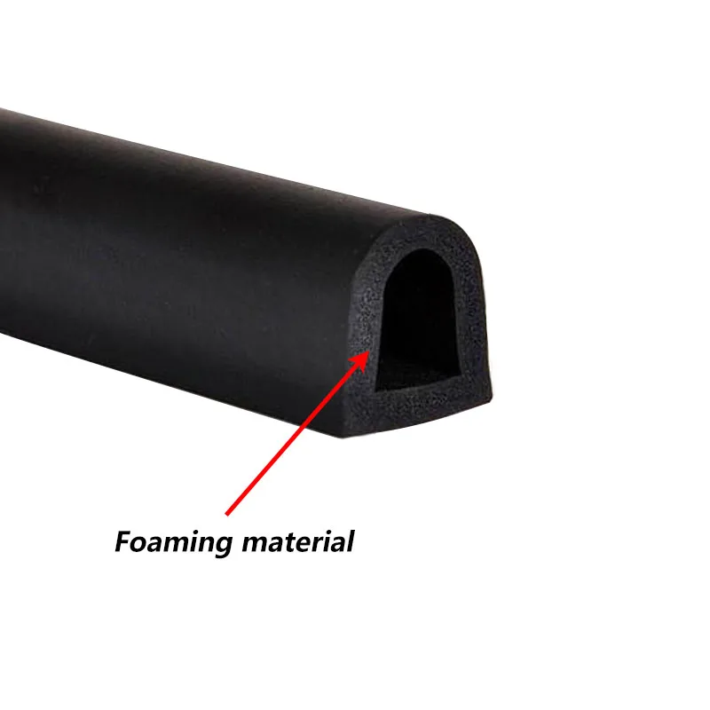 D-type water-resistant and collision-proof hollow semi-circular sealing strip for distribution boxes