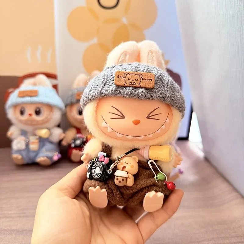 Cute Bunny Doll Outfit Sets, Adorable Matching Clothes for Plush Pairs, Trendy Doll Accessories for Play & Display