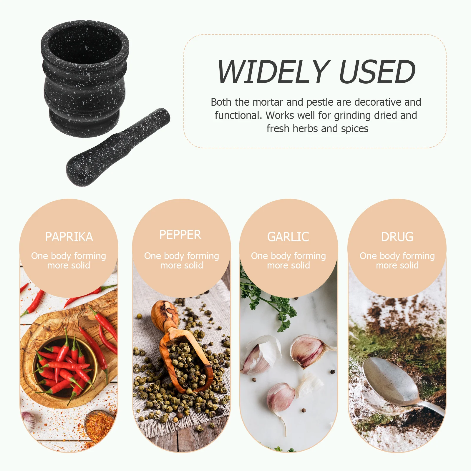 

1Set PP Garlic Mashing Set for Kitchen Recyclable Easy to Use and Clean Garlic Masher Masher for Medicine