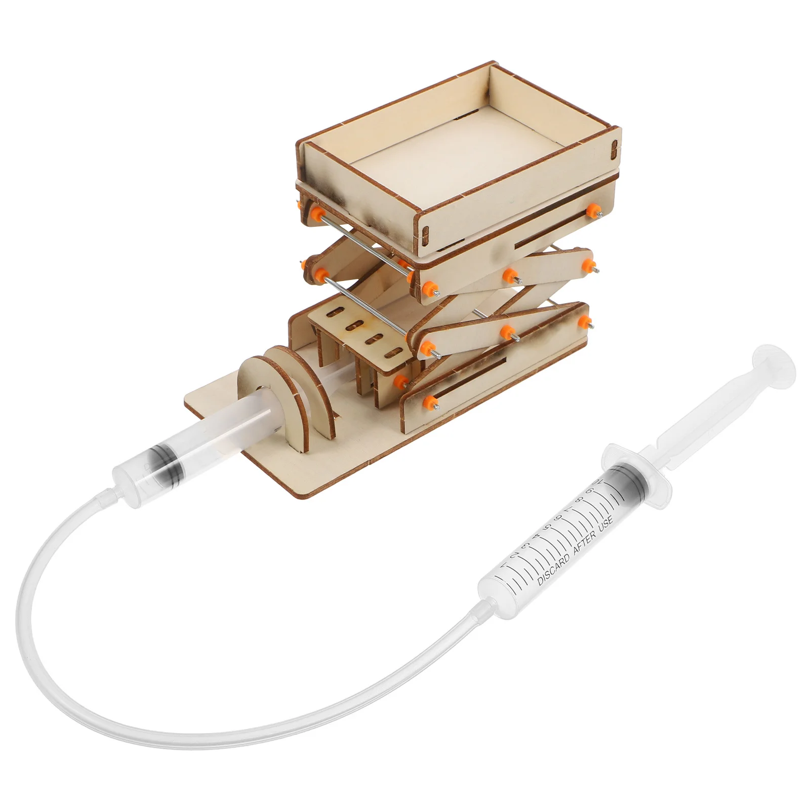 Hydraulische hefwetenschap voor kinderen Diy houten laboratorium Houten projecten voor kinderen Jack Machine Stem Kit Verstelbare schaarlifttool