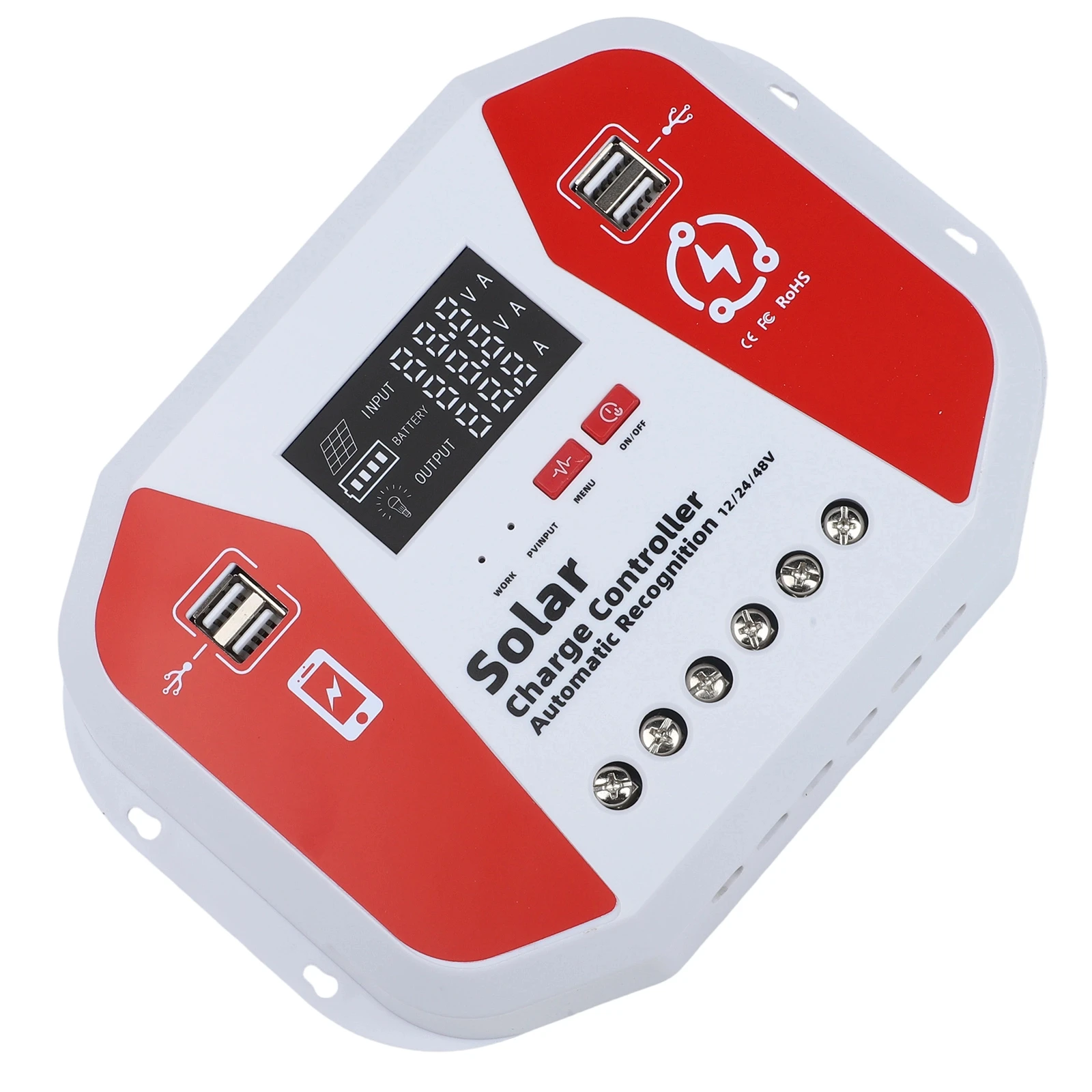 Efficient Battery Charging System Alternative Energy Generator 4 USB Ports 12 24 48V Controller 4x USB 5V 2A Outputs
