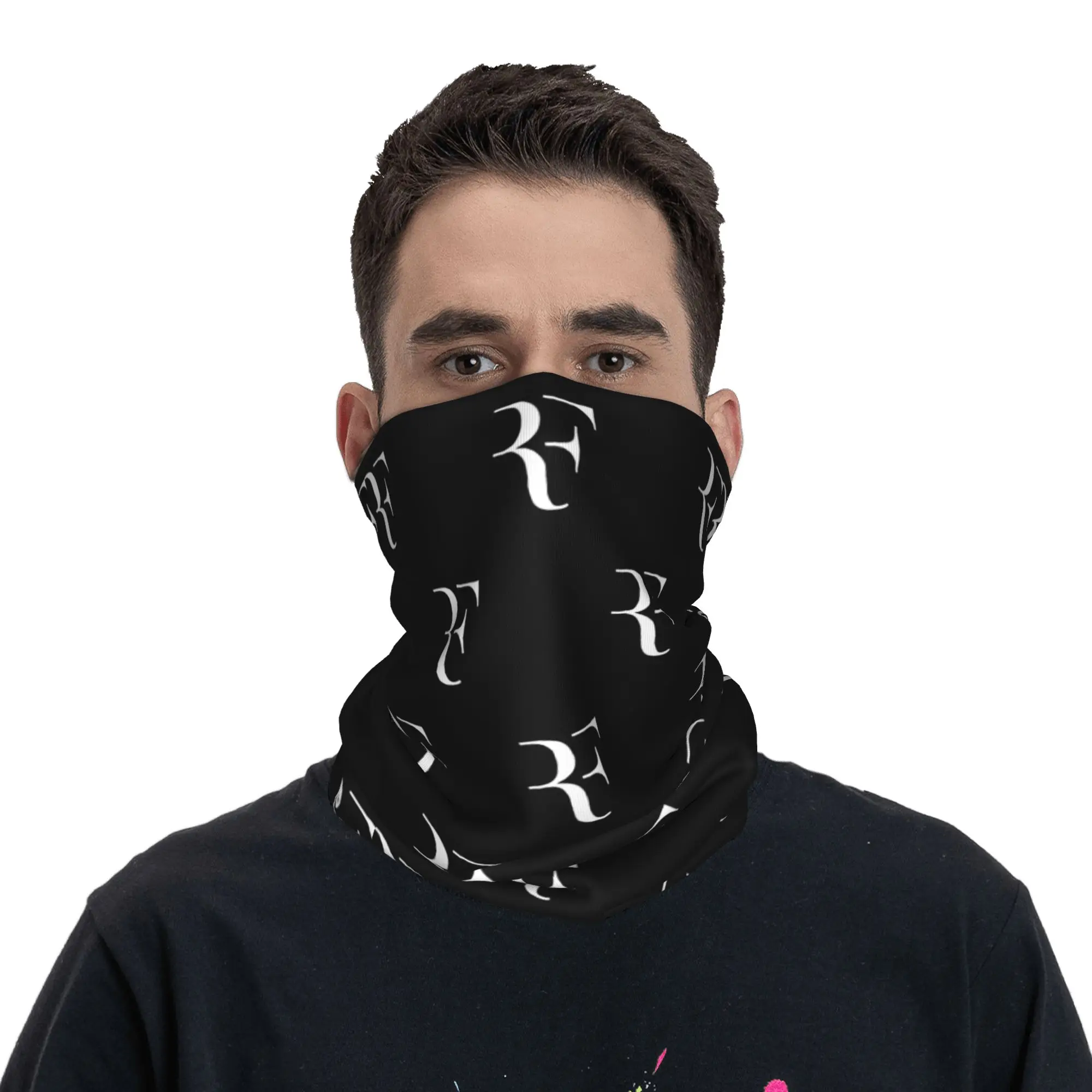 Roger Federer Bandana Neck Cover Printed Magic Scarf Multifunction Balaclava Outdoor Sports For Men Women Adult Windproof