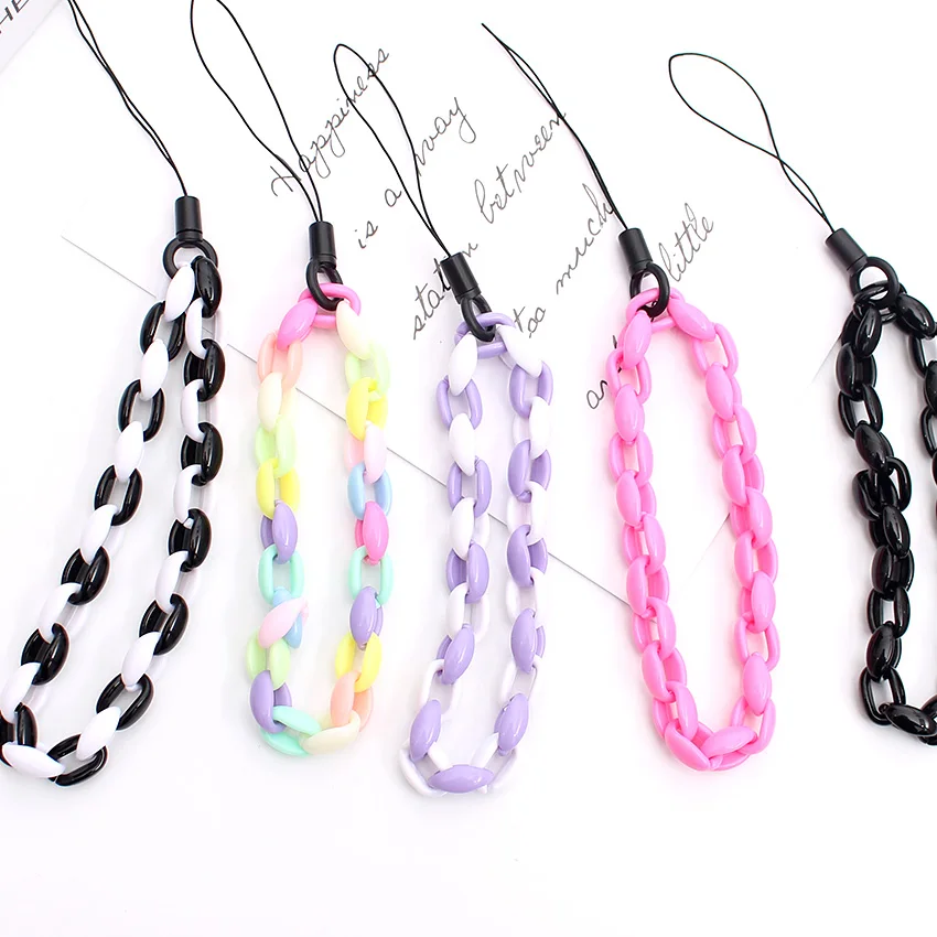 Acrylic Phone Charm  Anti-Lost  Femme  Lanyard Chain Lanyard  Women Mobile  Phone  Straps  Fashion Jewelry  Accessories