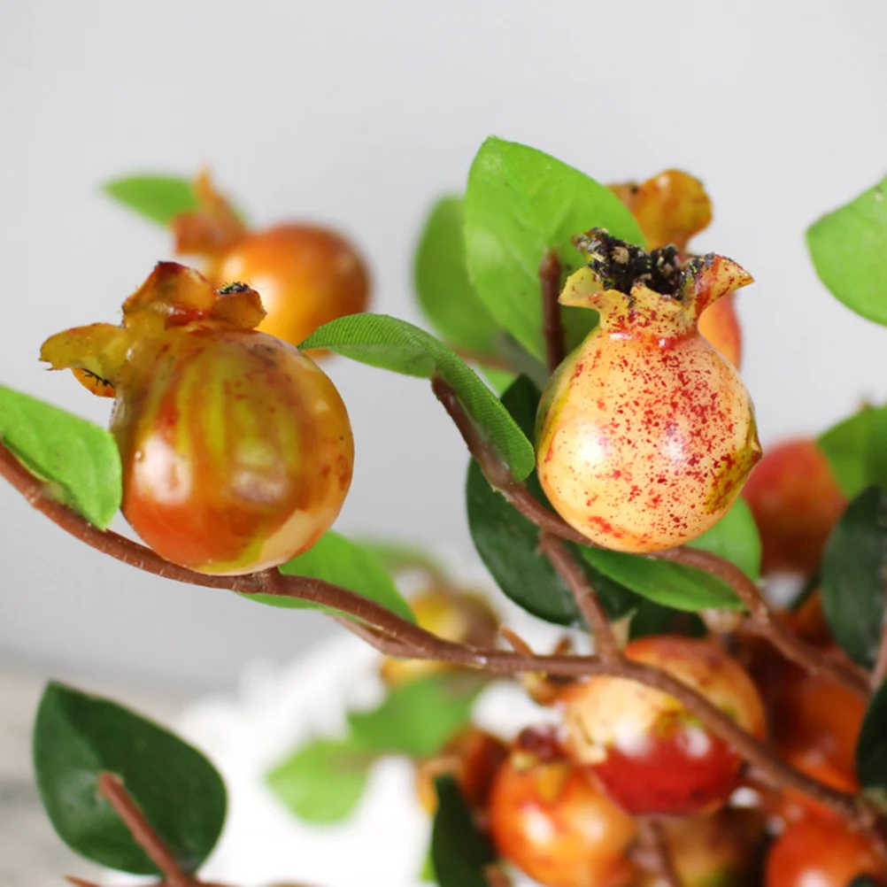 

Artificial Rosehip Berries Yellow Simulation Pomegranate Fruit For Diy Floral Arrangements Home Wedding Party Decor
