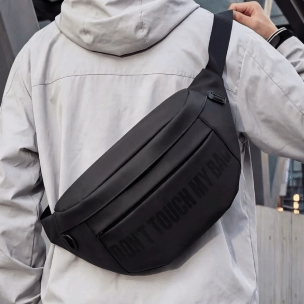 

Multifunctional Cycling Crossbody Bag Oxford Cloth Water Resistant Men's Chest Bag Streetwear Letter Large Capacity Waist Bag