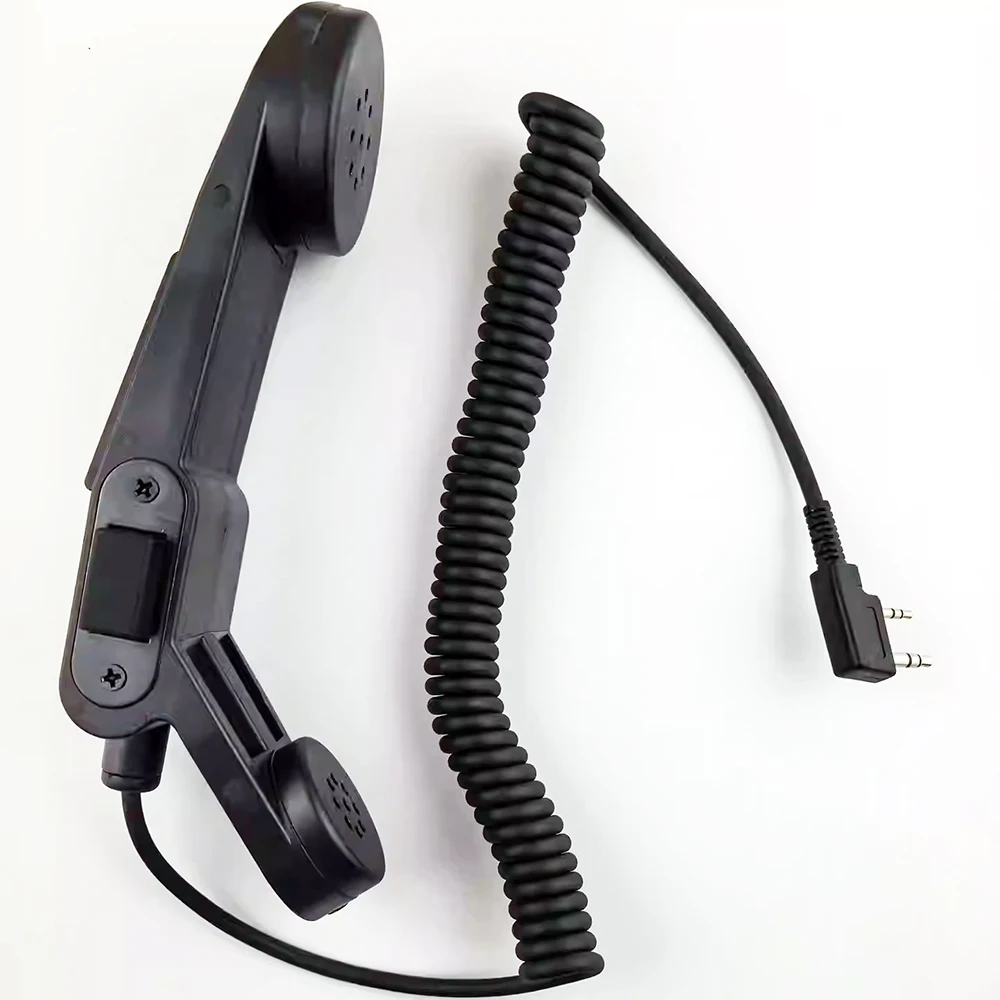2-poliges Handheld-Telefonmikrofon H250 PTT Taktisches Lautsprechermikrofon für Baofeng Kenwood TK378 TK3207 QUANSHENG UVK5 UVK6 Walkie Talkie