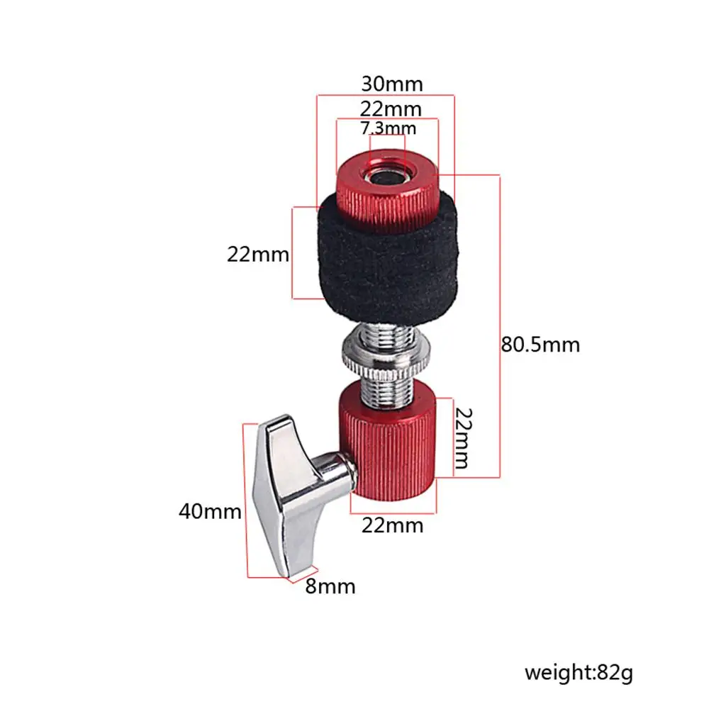 Hi Hat Clutch Alloy Red Instrument Part Drum Cymbal Accessory for Hi Hat Cymbals 6mm Pull Rod