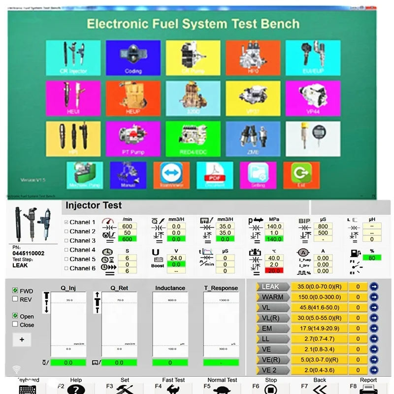 AM-CRS960 COMMON RAIL SYSTEM TEST PROGRAM WITH QR BIP FUNCTION, CAT HEUI PUMP AND INJECTOR TEST FUNCTION ,VP37 VP44 RED4 HPI