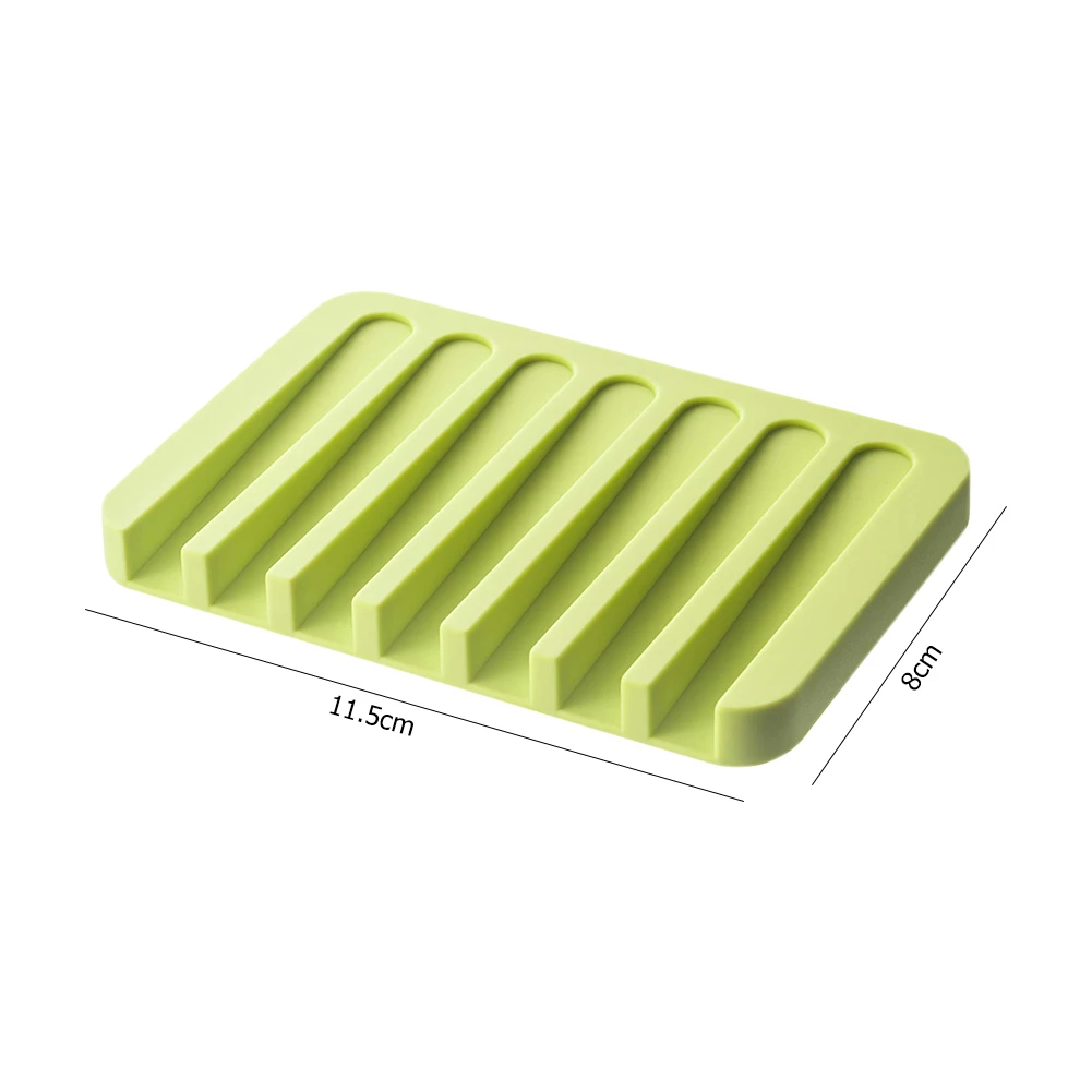 Comb Shape Silicone Soap Dish Anti-skid Drain Soapbox Storage for Home Bathroom