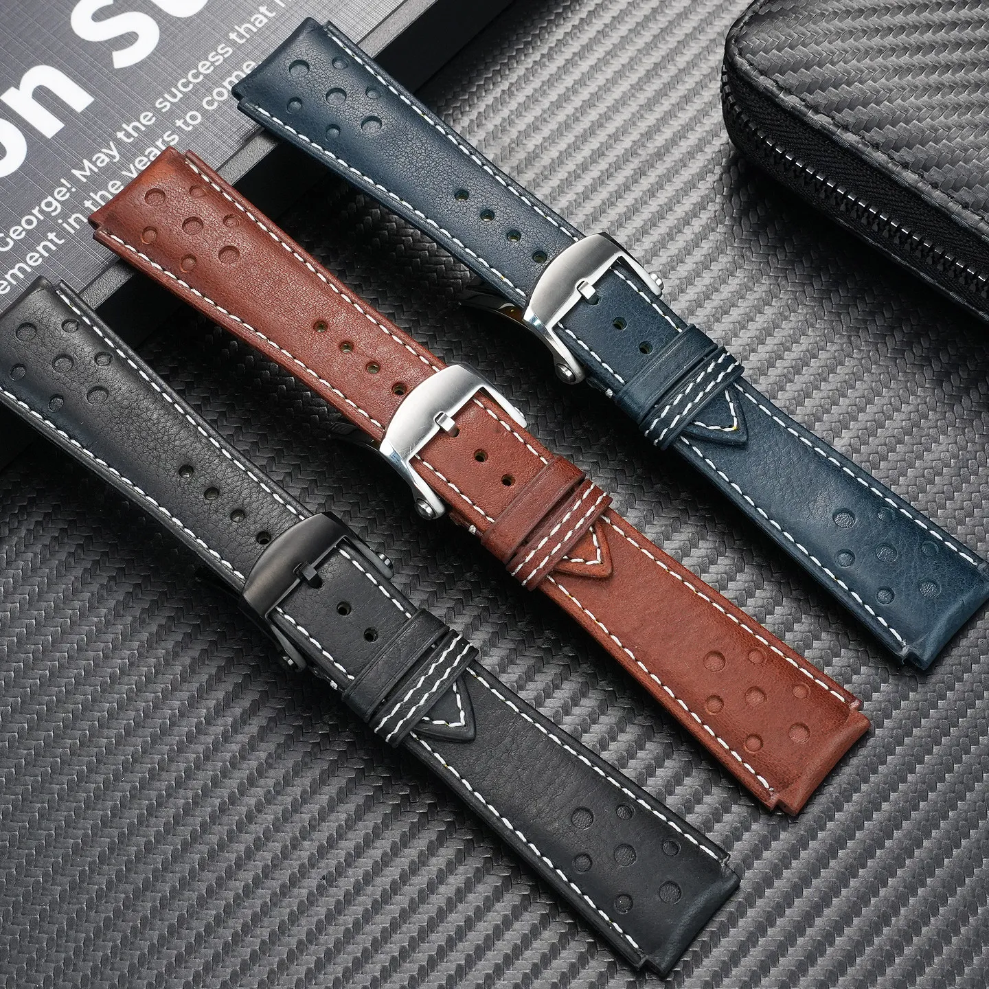 Suitable for Breitling Pilot Avenger Aviation Marine Culture Genuine Leather Strap Cowhide Bracelet 22mm