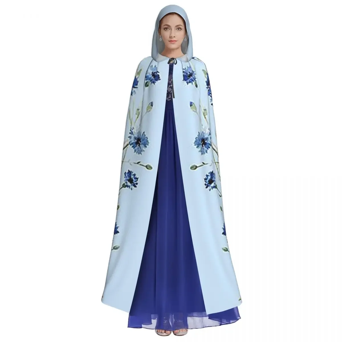 Catholicism Saints  Mary Long Hooded  Witch Medieval Costume Cosplay Cape HalloweenVampire Adult Unisex