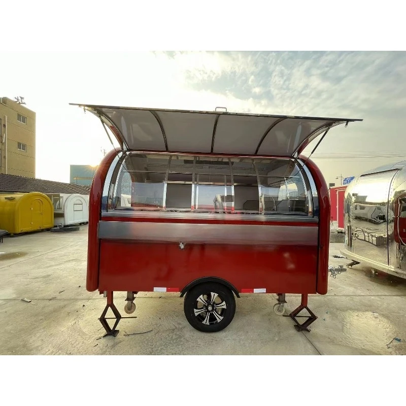 MAICHE مخصص الأحمر المحمول عصير القهوة هوت دوج الآيس كريم الغذاء مقطورة شاحنة عربة الوجبات السريعة بار