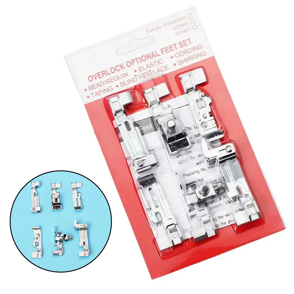 Lock Edge Presser Foot Backstitch Easy To Use High Quality Juki Lock MO E Kit Overlock Feet Foot Package Content