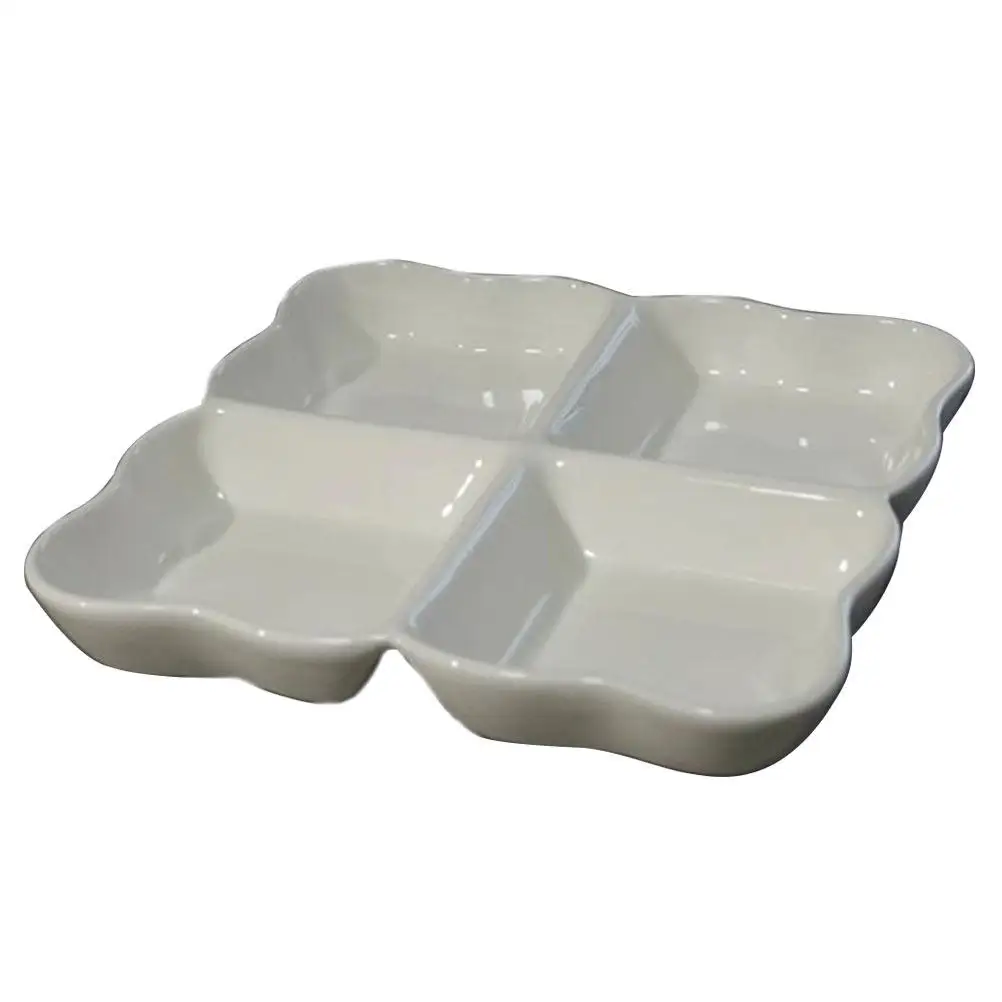 

Керамическая тарелка для фруктов с 4 секциями, стильная посуда для сервировки, стимулирующая аппетит, для ужинов, вечеринок и мероприятий