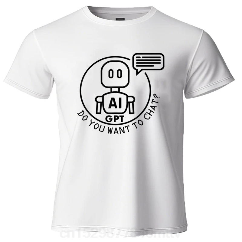 ألغودون con estampado divertido para hombre y mujer، camisa con system de plataforma de machines robótica، Chat GPT