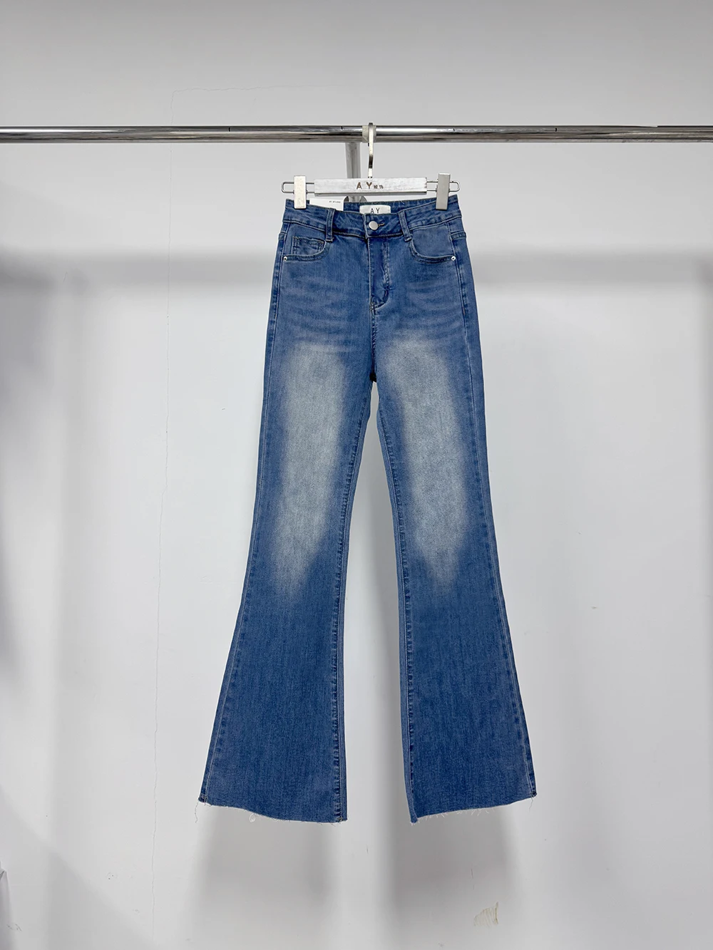 여성 봄 여름 하이 웨스트 스트레치 슬림 플레어 청바지 레이디 streetwear 전체 길이 부츠 컷 스키니 청바지