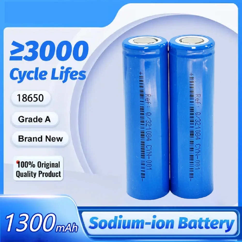 18650 batteria ricaricabile agli ioni di sodio 3.0V 1300mAh 1.3Ah Na cella a batteria agli ioni per strumenti Drone macchinine Laptop