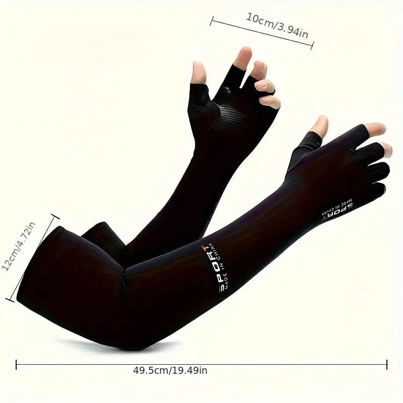 الأشعة فوق البنفسجية حماية الدراجات الذراع يغطي تنفس التجفيف السريع الأكمام المضادة للانزلاق الحرير الجليد أكمام أذرع تبريد الرجال النساء الرياضة واقي للذراع