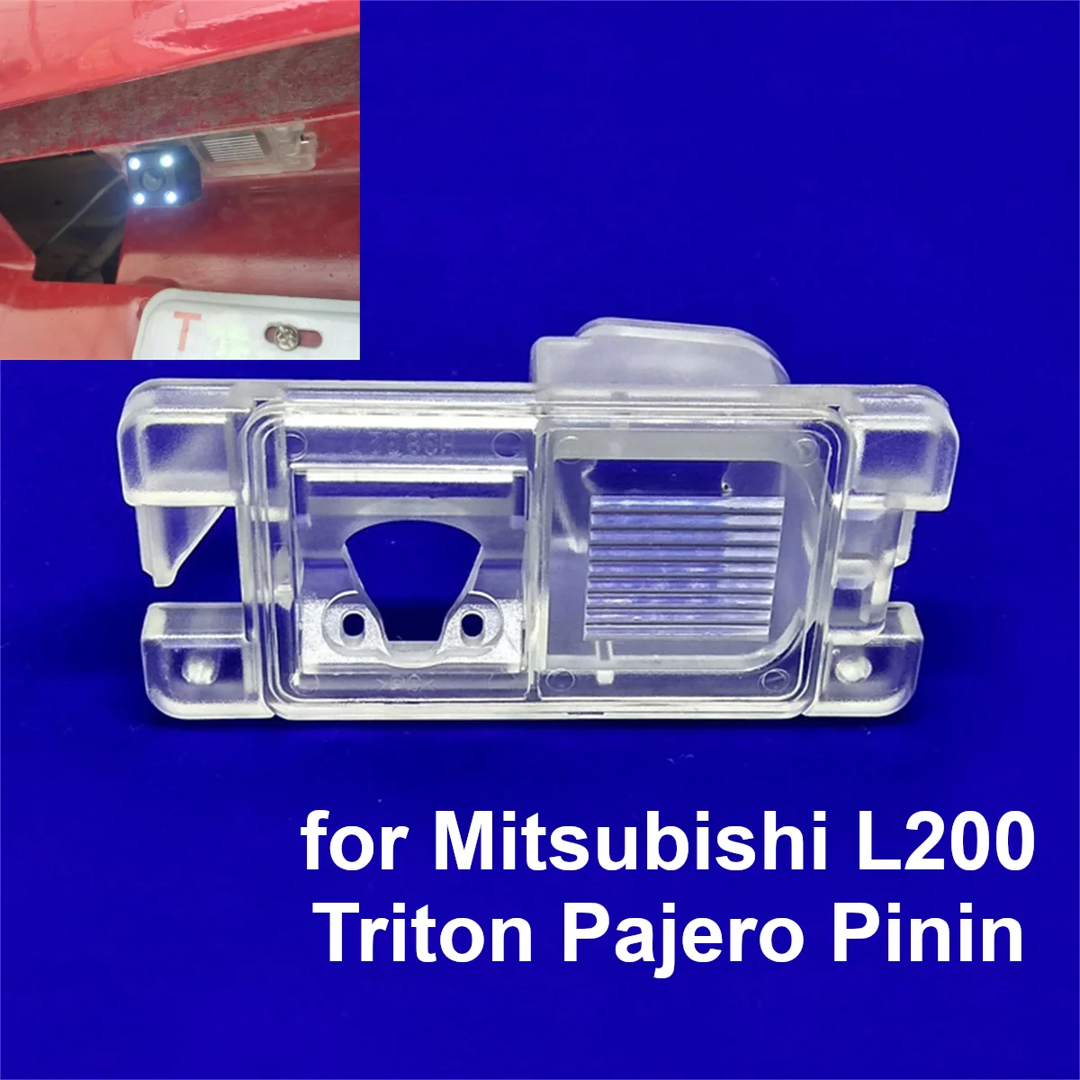 Soporte de cámara de Vista trasera de coche, soporte de montaje, carcasa de luz de matrícula para Mitsubishi Triton L200 Strada Pajero Montero 3