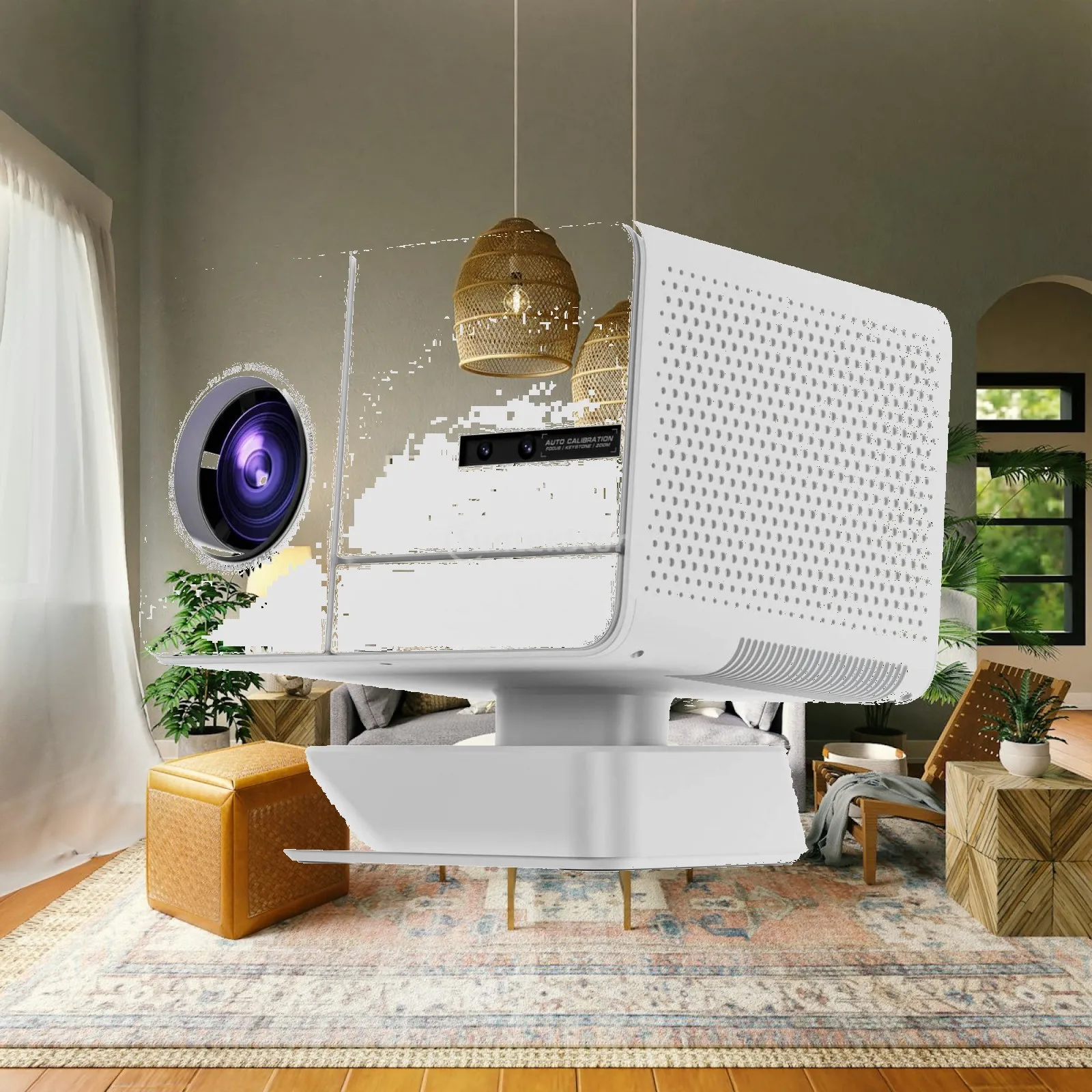 Display Autofocus Display with Adjustable Base 4K Support for Theater, Bedroom, Dorm