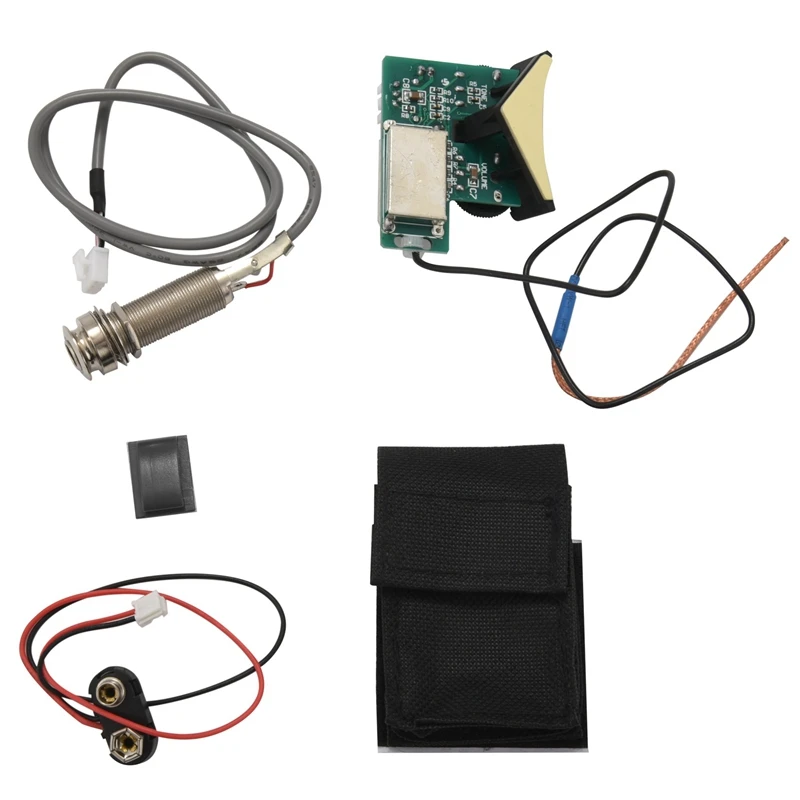ABKG Pro Under Saddle Piezo Pickup Onboard Preamp System for Acoustic Guitar