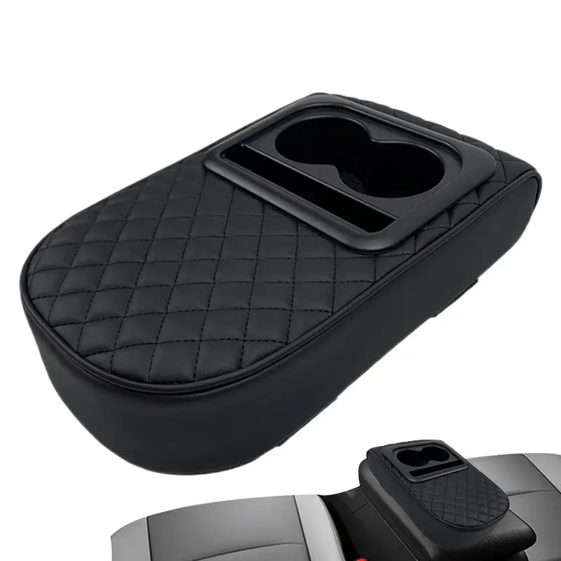 Car Armrest Cushion Auto Armrest Elbow Support Pad Car Armrest Storage Box With Cup Holder Design Multifunctional Central