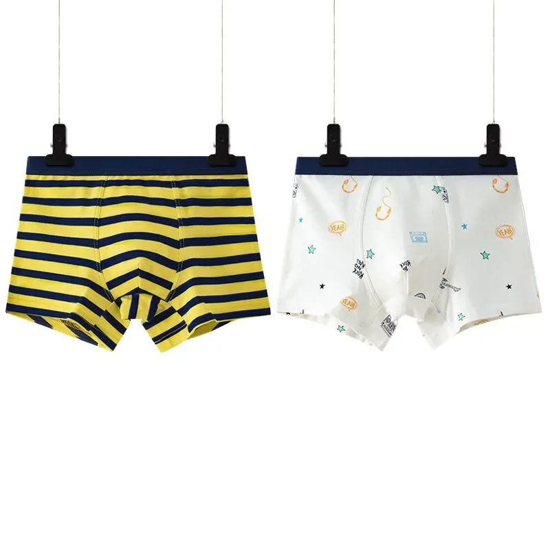 4 pz/lotto Boxer per ragazzi intimo per bambini spogliato blu Navy Cato mutande boys'abbigliamento