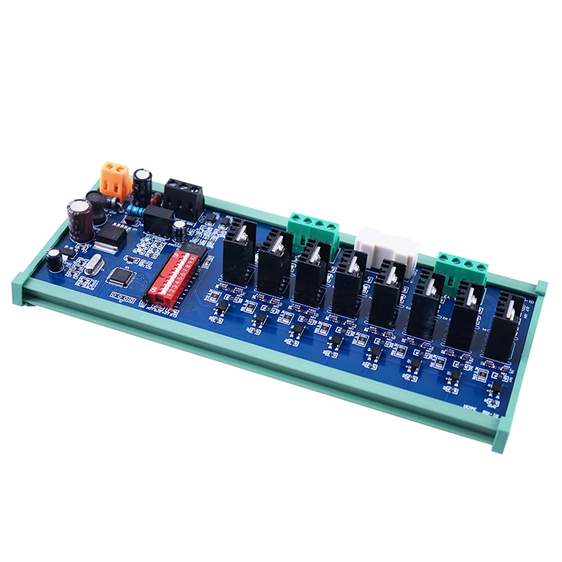 Huaqingjun 8-Channel RS485 Communication PLC DC Expansion Board Modbus RTU Protocol for Automation