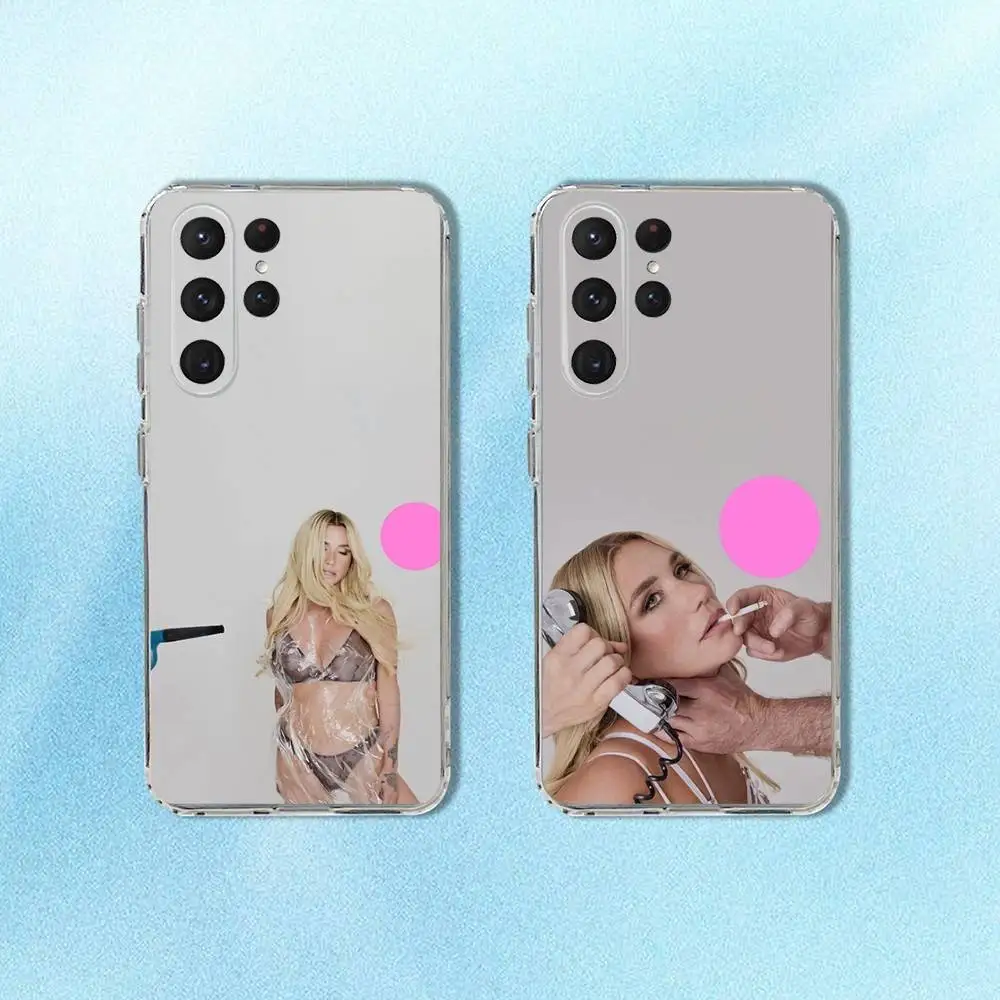 

K-Kesha P-Period Phone Case For Samsung S24,30,21,22,23,20 FE,lite,PIus,Ultra,5G,Note,9,10 Transparent Cover